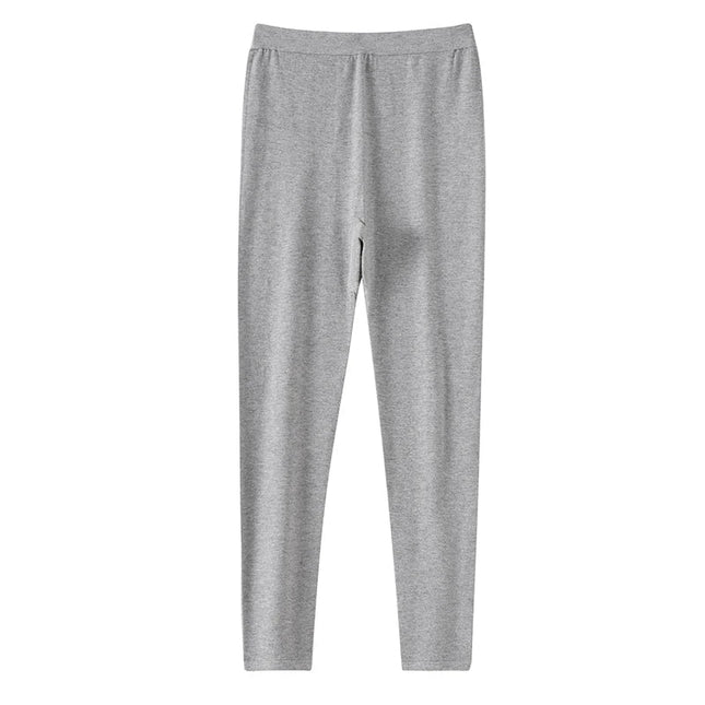 100% Wool Pants Women's Autumn and Winter Knitted Leggings Solid Color Warm Solid Color Wool Leggings Women's Clothes PlatiNum