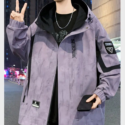 Fashion 2026 Spring Autumn Men's Casual Hooded Jackets Streetwear Windproof Coats Youth Outdoor Plus Size 4XL Hoody Top Clothing