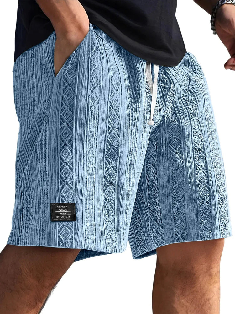 Pantaloncini Casual Jacquard da Uomo, Stile Harajuku, Tinta Unita, Pantaloni Corti alla Moda, Abbigliamento Retrò da Uomo, Streetwear Nuovo platinumshop