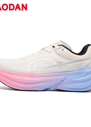 QIAODAN TG1.0 Women's 2026 Marathon Platform Racing Shock Running Shoes Long-distance Soft Rebound Sneakers QDB022253285 PlatiNum