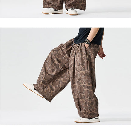 Pantaloni cargo mimetici uomo pantaloni Harem casual oversize da strada uomo pantaloni larghi Harajuku per sport all'aria aperta pantaloni a gamba larga da uomo streetwear