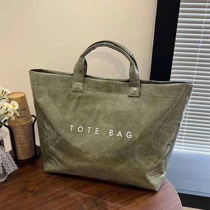 Transparent Waterproof PVC Bag, Summer Beach Bag, Printed Shoulder Bag, Sports Bags