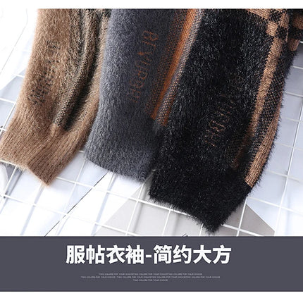 2025 New Winter Fashion Cashmere Sweater Men High Quality Comfortable Mens Sweaters Thick Warm Male Pullover