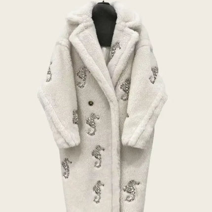 Max Teddy Coat 62% Alpaca 26% Wool 12% Silk Coat Winter Thicken Women's Coat
