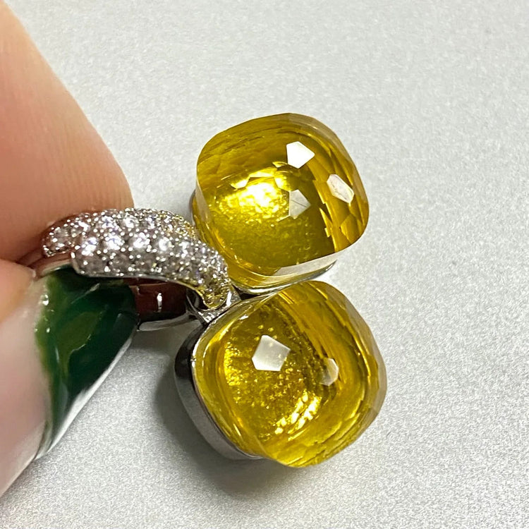 Classic Candy Color Earrings Inlay Transparent Zircon 27Colors Crystal Earrings Platinum Plated Fashion Jewelry For Women PlatiNum