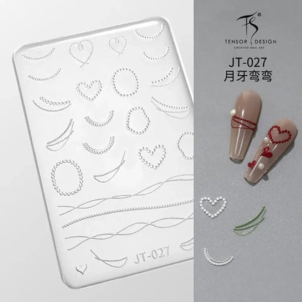 Gothic Letter Nail Art Transfer Printing Steel Plate Nail Art Silicone Stamp Star Heart Dot Bowknot Lace Manicure Tool Templates