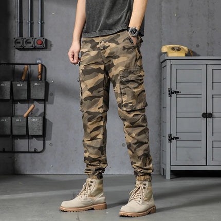 Spring Autumn Men Cargo Camouflage Pants Men Cotton Casual Breeche Bermuda Beach Jogger Pants Mens Trousers Male Dropshipping