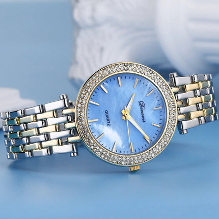 Orologio al quarzo da donna DENVOSI Orologio da polso da donna All-match con montatura di diamanti di lusso elegante e alla moda delle migliori marche platinumshop