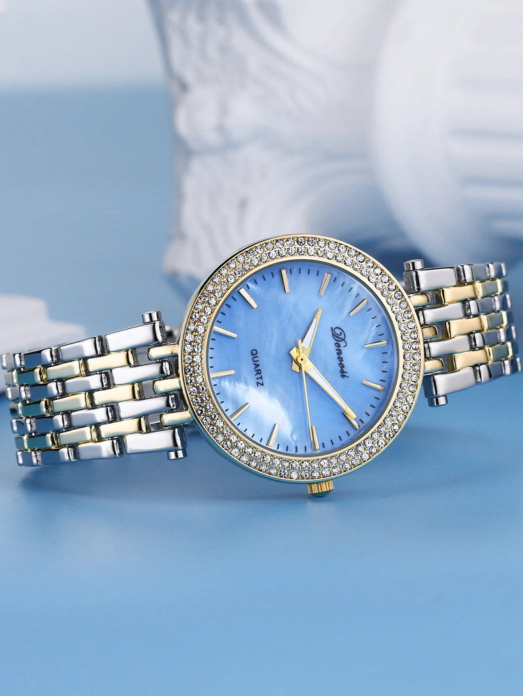 Orologio al quarzo da donna DENVOSI Orologio da polso da donna All-match con montatura di diamanti di lusso elegante e alla moda delle migliori marche platinumshop
