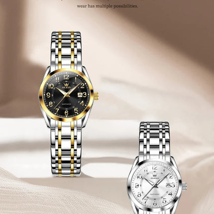 OLEVS 3666 Orologi da Donna Originali al Quarzo Impermeabili Luminosi Regalo per Donna Cronografo con Data Reloj Mujer platinumshop