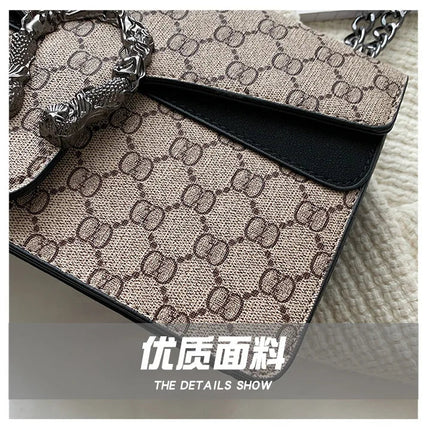 Fashion Popular Women's Bag Trend Brand Retro Chain Shoulder Bag High Quality Ladies Crossbody Bag Designer Luxury Handbag PlatiNum
