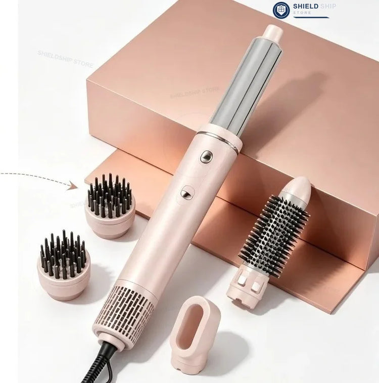 Professional 1200W 4‑in‑1 Hair Styling Tool, Interchangeable Attachments Hot Air Brush for All Hair Types