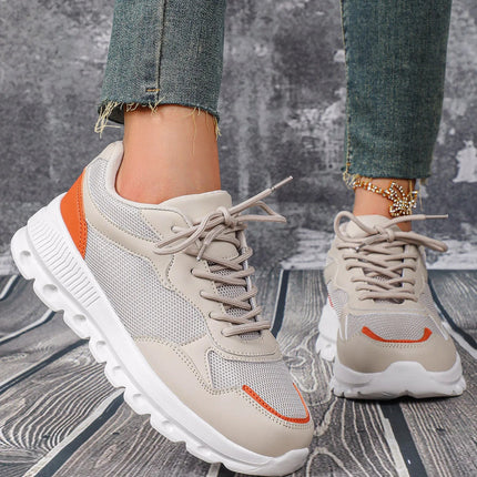 VEAMORS Unisex Mesh Running Shoes Lightweight Breathable Sports Sneakers Elastic Soft Sole Footwear for Walking Gym Fitness PlatiNum