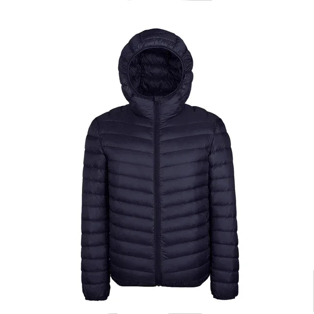 Down Jacket Men's 2024 New 90% White Duck Down Super Light Down Jacket Men's Lightweight Thermal Coat Hooded Feather Coat