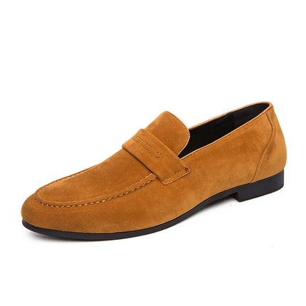 Nuovi uomini in pelle scamosciata scarpe casual comfort traspirante slip-on scarpe da guida da uomo moda maschile scarpe pigre mocassini di marca di lusso mocassini