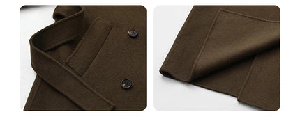 CHIC VEN Women Long Double-sided Woolen Coats Retro Loose Female Overcoat Double Breasted Ladies Windbreak Autumn Winter 2026