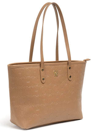 CH 2026 New Embossed Tote Bag Set 2Pcs Large Capacity Shoulder Bag with Pouch Luxury Designer Handbag for Women PlatiNum