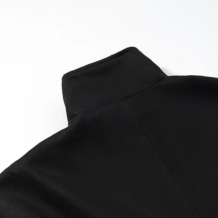 5 Colors New Autumn High Collar Woolen Cape Coat Tie Bow Sashes Long Bat Sleeve Front Buttons Cloak Shawl Jacket Loose Outerwear