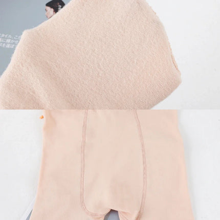 Women New Large Size Pantyhose with Extra Thick Fleece and One-piece Leggings Colored Tight Fitting Pantyhose PlatiNum