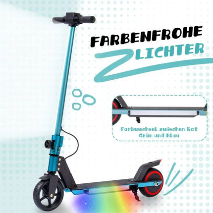 Monopattino Pieghevole da 6.5'' per Bambini dai 6 ai 12 Anni, 60Wh, Autonomia 5-8km, Velocità 14km/h, Capacità di Carico 50kg, con Freno EBS e a Pedale