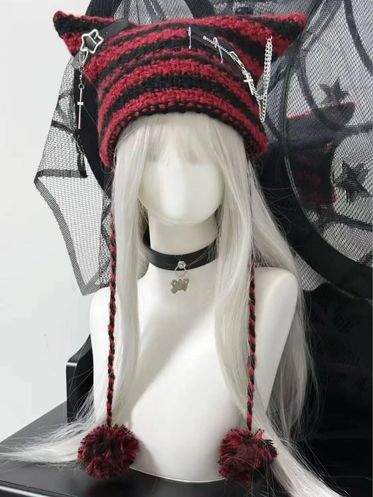 Cute Snow Leopard Ear Warmer for Ladies Chic Outdoor Windproof Ear Protection Hats Fluffy Warm Ear Caps Autumn Winter Head Hat