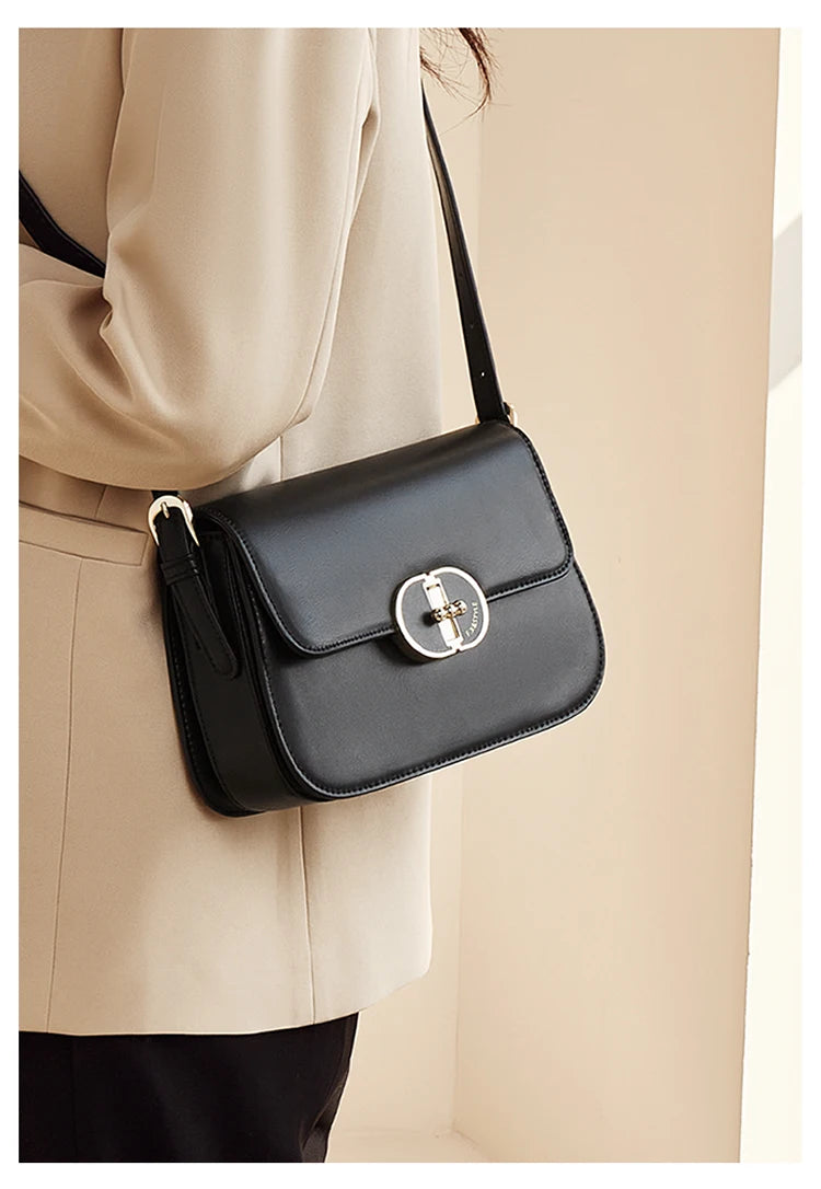 FOXER Brand Split Leather Women's Shoulder Bag 2025 New Luxury Design Female Retro Crossbody Purse Gift for Mom