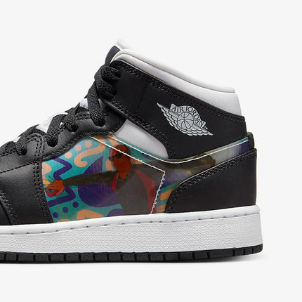 Scarpe da basket da ragazza Nike Authentic Air Jordan 1 Mid GS DR9495-001 platinumshop
