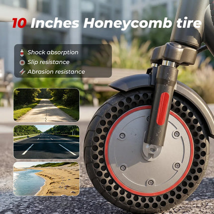 IScooter i9Max 10in Scooter elettrico Max Motor 500W Scooter a doppio assorbimento degli urti per Scooter per pneumatici a nido d'ape per adulti 35 KM/H 10Ah