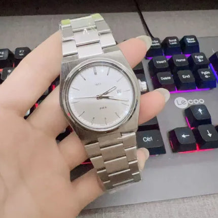 Orologio da Polso Serie PRX con Cinturino in Acciaio, Modello Super Player, per Uomo e Donna, con Calendario, Stile Semplice e alla Moda, Regalo di Compleanno, Idea Regalo per Lui e per Lei