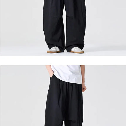 Pantaloni Casual da Uomo Primaverili in Offerta, a Vita Alta, Comodi, Stile Semplice, Tinta Unita, Vestibilità Larga, in Cotone, Gamba Dritta