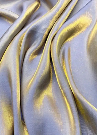 Tessuto di raso setoso in cristallo di vetro, tessuto iridescente glitterato, materiale per abiti lucidi, tessuto per indumenti lucido