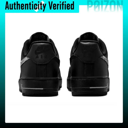 Nike Air Force 1 Skate Shoes Unisex Low-top Black Silver Color Block CW2288-001（Team3067-air）