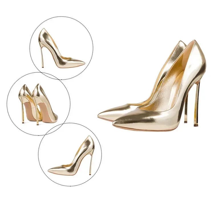 【Measure your feet length before order】Luxury Designer Women Pumps Stiletto High Heel Sexy Fetish Party Zapatos De Tacon C-PU-1