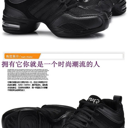 New Soft Outsole Breath Dance Shoes Women Sports Feature Dance Sneakers Jazz Hip Hop Shoes Woman Dancing Shoes Ladies Sneakers
