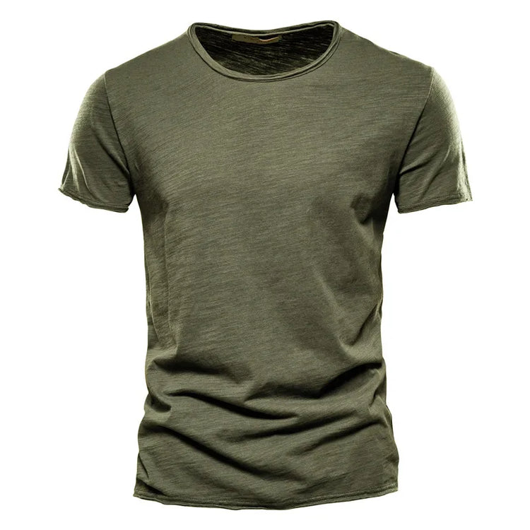 T-shirt da uomo in cotone 100% Casual morbida Fitness Estate T-shirt sottili Abbigliamento per la casa da uomo O-Collo Manica corta Soild T Shirt per uomo