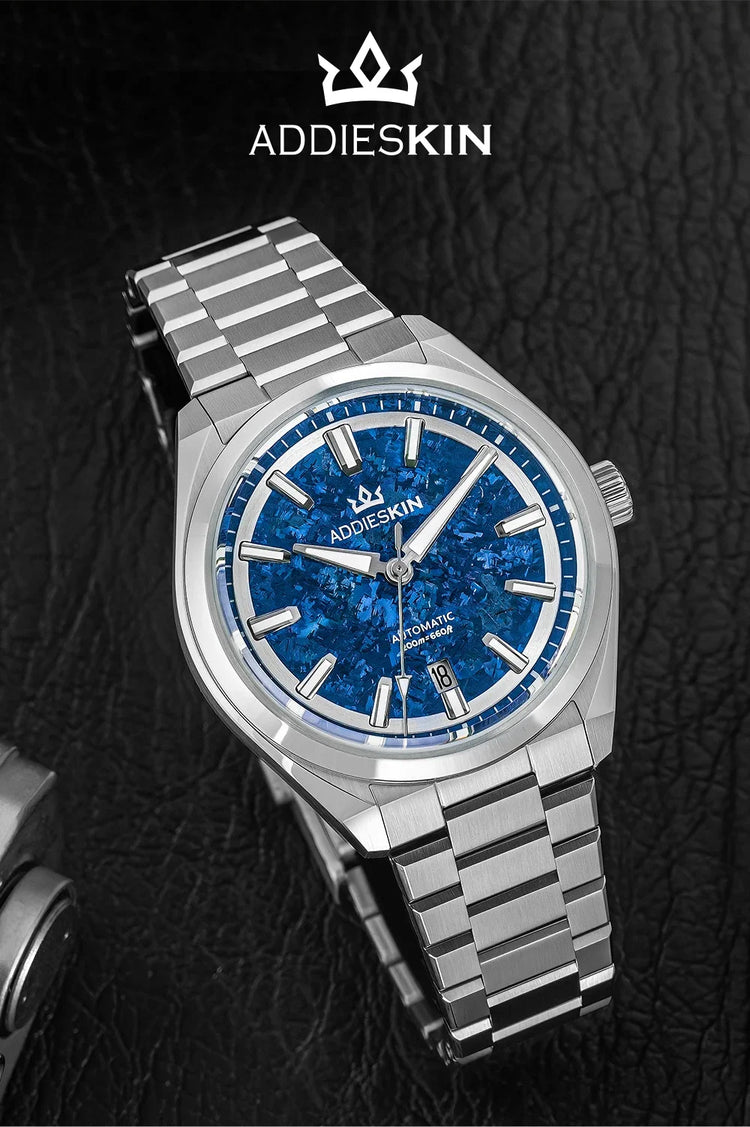 AddiesKIN K006 Men Watch BGW9 Luminous 20Bar Waterproof Ice Crystal Titanium Dial Sapphire Glass 9015 Mechanical Automatic Watch