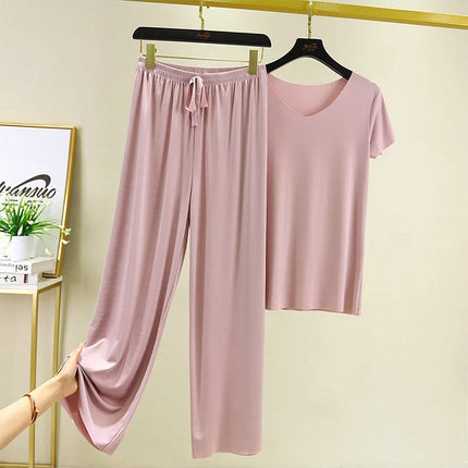 Completo due pezzi da donna: top e pantaloni. Set estivo due pezzi, abiti da donna per vacanze, nuova collezione 2026, pantaloni a gamba larga, eleganti e casual. platinumshop
