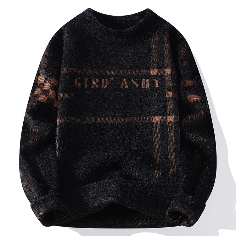 Sweaters men Winter Letter pattern thick sweater men Student youth sweaters autumn Men's wool pullovers full