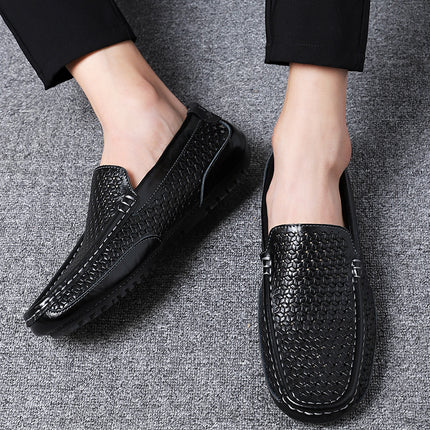 Scarpe casual da uomo di marca di lusso estiva Mocassini da uomo in vera pelle morbida Mocassini Designer italiano Scarpe da barca traspiranti
