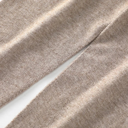 100% Wool Pants Women's Autumn and Winter Knitted Leggings Solid Color Warm Solid Color Wool Leggings Women's Clothes PlatiNum