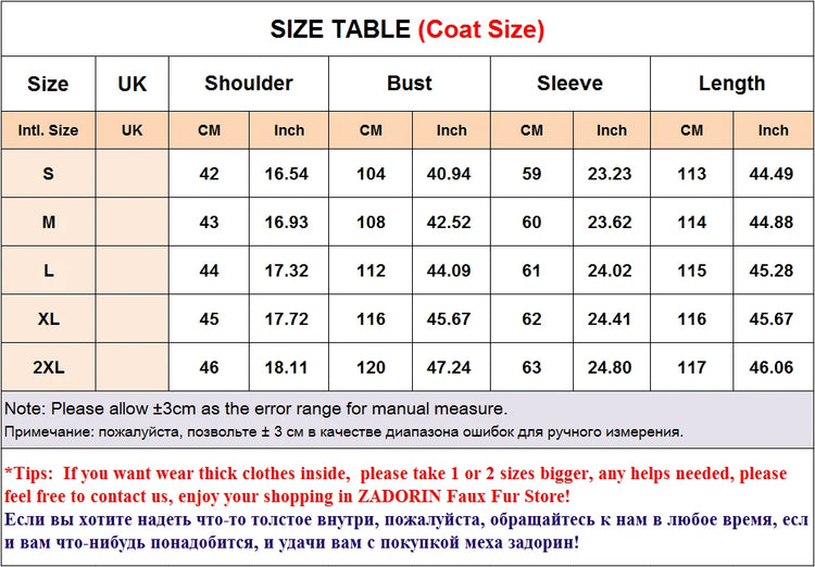 ZADORIN 115cm Long Faux Fox Fur Coat Woman High Street Warm Furry Jacket Faux Fur Coats Woman Winter Clothes White Fur Faux Coat