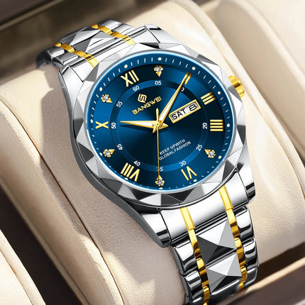 BANGWEI Orologio da donna elegante e lussuoso al quarzo, orologio da polso classico e semplice in acciaio inossidabile, con data automatica, impermeabile, con diamanti platinumshop