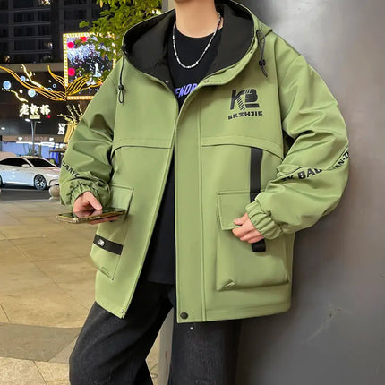 High Quality Men's Casual Hooded Jackets 2026 Spring Autumn Outdoor Coat Youth Streetwear Plus Size M-4XL Top Windproof Clothing