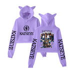 Harajuku Fashion Streetwear Girls Hoodie KATSEYE New Street Style Cat Ear Crop Tops Pullover Girl Vintage Gothic Y2k Sweatshirts