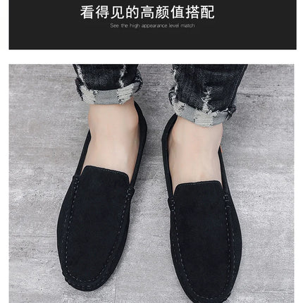 Scarpe Slip-On Artigianali in Vera Pelle per Uomo - Mocassini Casual Formali Traspiranti e Comodi con Suola in Gomma