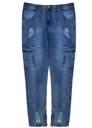 Jeans Men Wide Leg Cargo Pants Streetwear Baggy Men Korean Fashion Loose Straight Male Clothing Y2K Hip Hop Style Male Trousers PlatiNum