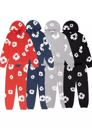 DENIM TEARS brand hot selling new fashionable foam cotton printed hoodie, European and American fashionable men's sports suit PlatiNum