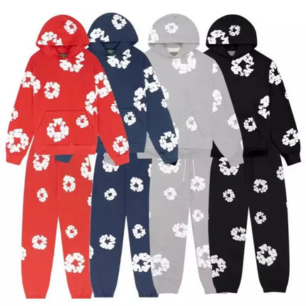 DENIM TEARS brand hot selling new fashionable foam cotton printed hoodie, European and American fashionable men's sports suit PlatiNum