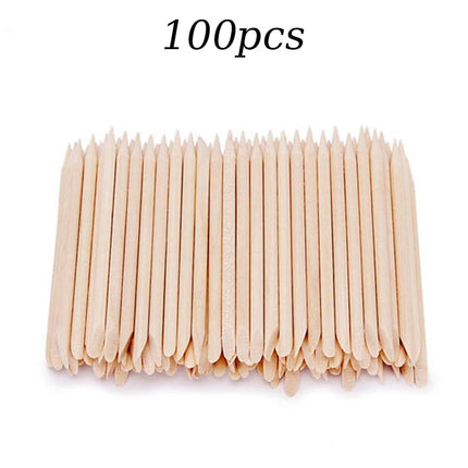 500/100Pcs Orange Wood Sticks for Nails BULK Double Sided Cuticle Pusher Remover Nail Art Manicure Pedicure Tool for 2027