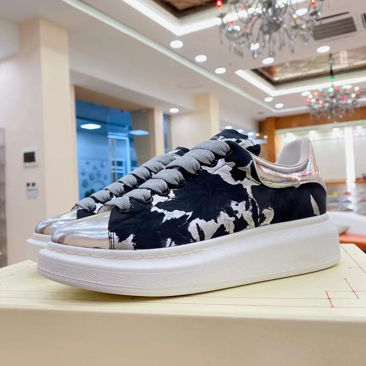 New Fashion Men Casual Shoes White Platform Loafer Shoes Genuine Leather Round-toe Sports shoes Man Sneakers Male Daily Footwear